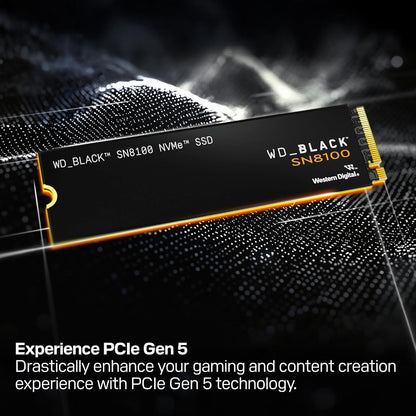 WD_BLACK 2TB SN8100 NVMe Internal Gaming SSD Solid State Drive - Gen 5 PCIe 5.0x4, M.2 2280, Up to 14,900 MB/s - WDS200T1X0M