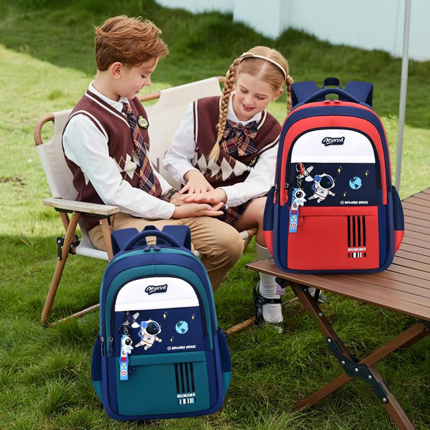 MITOWERMI Astronaut-space Backpack for Boys-Girls Elementary Middle School Bags for Girls Kids Bookbag