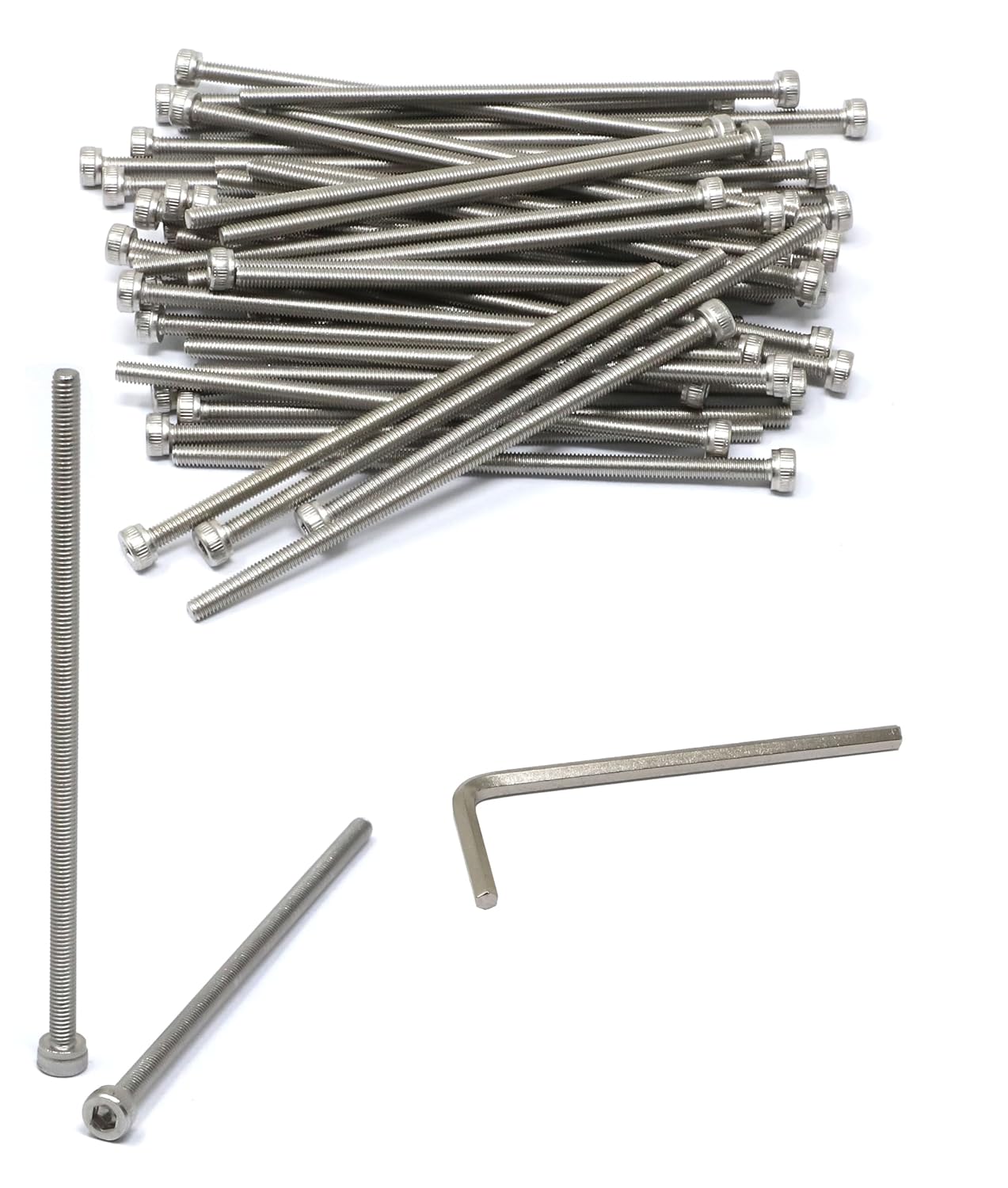 iexcell 25 Pcs M6 x 20mm Thread Pitch 1 mm Stainless Steel 304 Hex Socket Head Cap Screws Bolts Kit