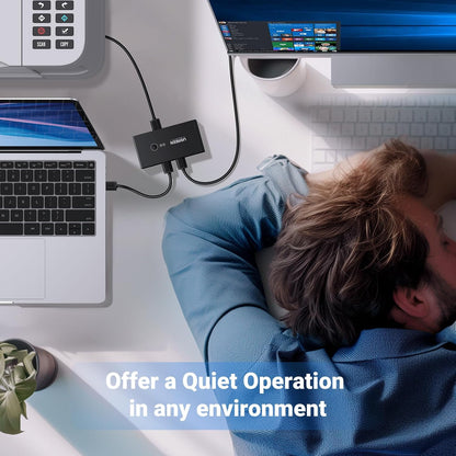 UGREEN USB 2.0 Switch Selector 2 Computers Sharing 4 Peripheral Devices, Switcher Box Hub for Mouse, Keyboard, Scanner, Printer, PCs with One-Button Swapping and 2 Pack USB A to A Cable