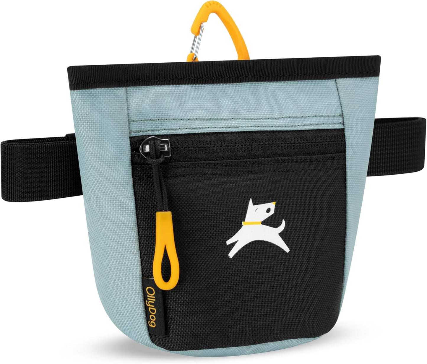OllyDog Goodie Treat Bag, Dog Treat Pouch, Waist Belt Clip for Hands-Free Training, Magnetic Closure, Dog Training and Behavior Aids, Three Ways to Wear (Abbey Stone)
