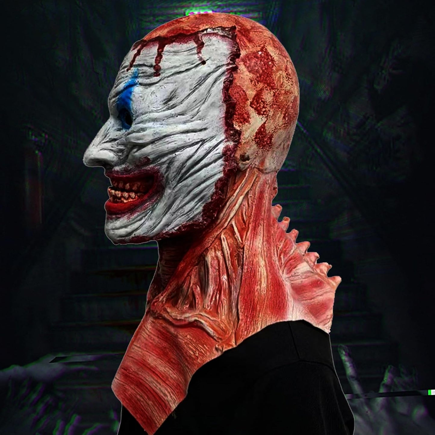 Halloween Masks, Creepy Clown Jack Skull Mask, Halloween Scary Latex Double Face Masks for Adults, Skeleton Full Head Mask
