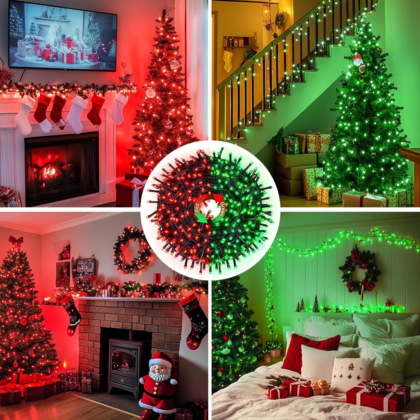 JMEXSUSS 66ft 200 LED Halloween Lights Outdoor, Orange String Lights Clear Wire, 8 Modes Orange Halloween Christmas String Lights Plug in for Tree Indoor Patio Garden Thanksgiving Decorations