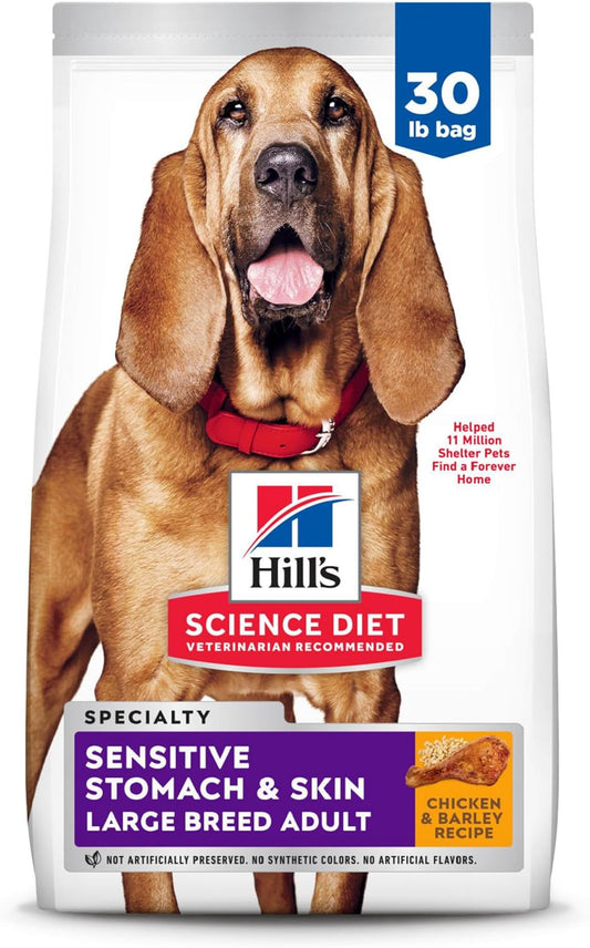 Hill's Science Diet Adult Sensitive Stomach & Skin Large Breed Dry Dog Food, Chicken Recipe, 30 lb Bag