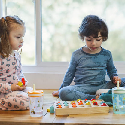 Zak Designs Silly Goose-Harvest Kelso 15oz Leak-Proof Toddler Cups, 2-Pack | BPA Free, Plastic, Sippy Cups, Cup Holder Friendly, Dishwasher Safe, Easy to Clean, For Preschool, Home, Daycare or Travel