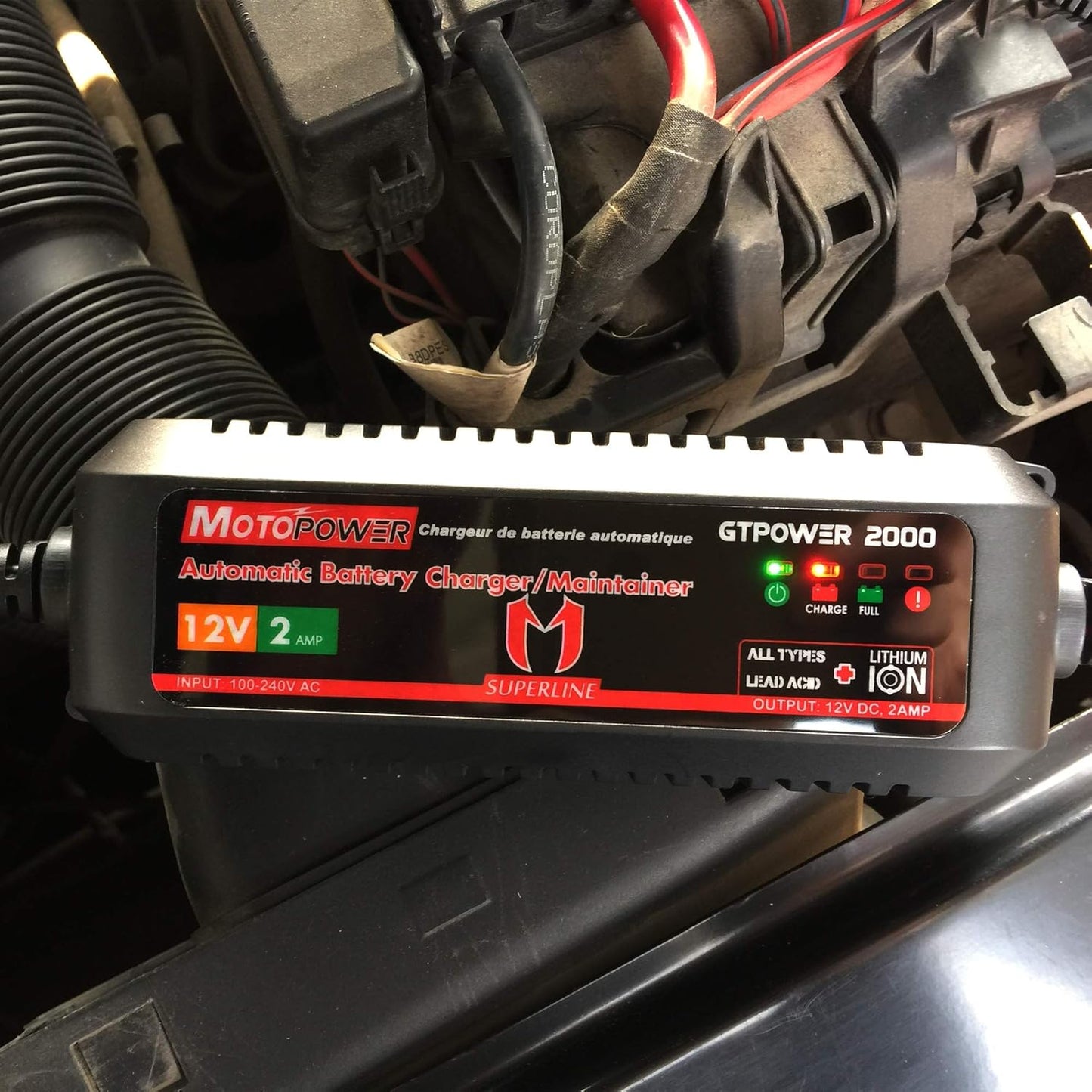 MOTOPOWER MP00205A 12V 800mA Fully Automatic Battery Charger/Maintainer