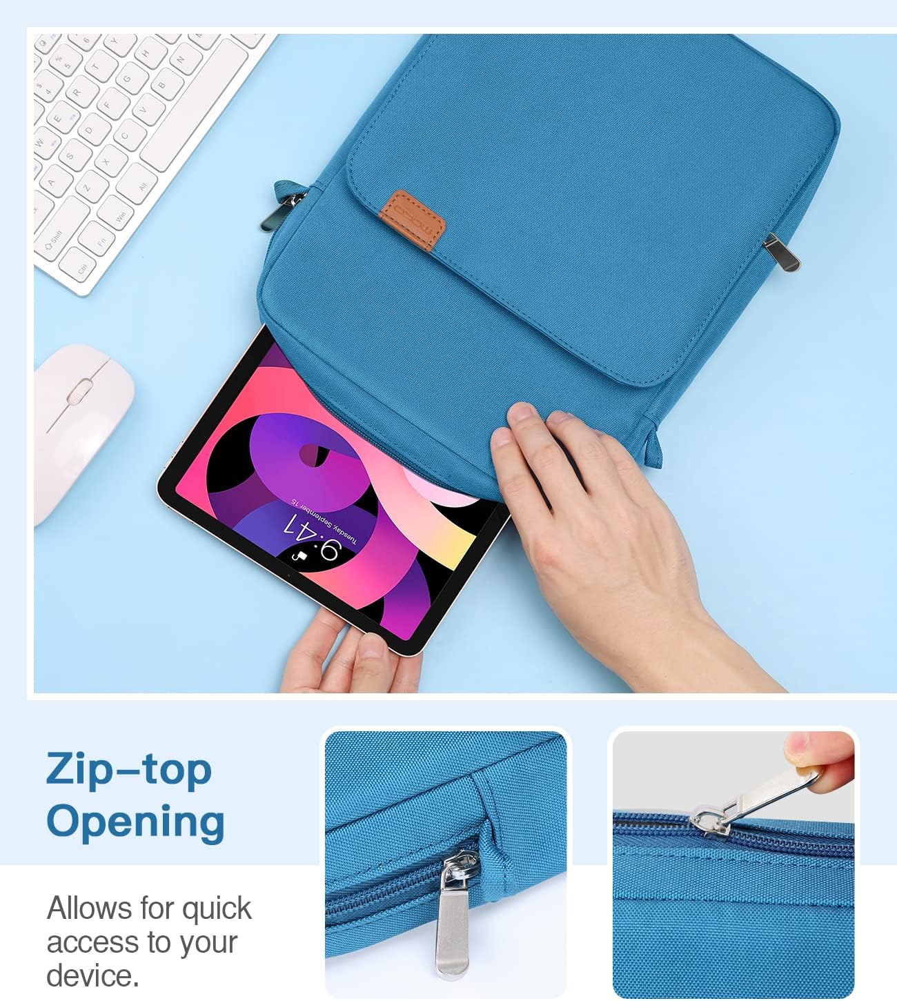 MoKo 13.3-14 Inch Laptop Sleeve Bag Fits MacBook Pro M3/M2 14" 2023, MacBook Pro 13" M2, New MacBook Air 13.6" M3/M2 2024/2022,Tab S8 Ultra 14.6",Handle Carrying Case with Shoulder Strap, Black & Gray - PuriLite