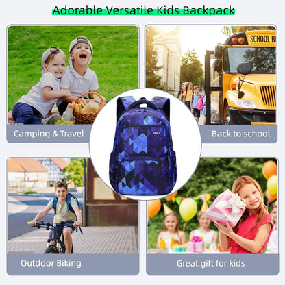 Kids Backpack for Boys Girls Nylon Elementary School Bags Durable Children Bookbags Casual Travel Back Pack