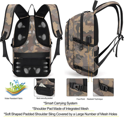 Tzowla Laptop Travel Slim School Backpack Water Resistant Anti-Theft Bag with USB Charging Port and Lock 15.6 Inch Computer Business Backpacks for Men Women College Student Gift,Bookbag Casual Daypack