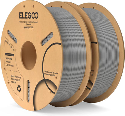 ELEGOO PLA Filament 1.75mm Black 1KG,3D Printer Filament Dimensional Accuracy +/- 0.02mm,1kg Cardboard Spool(2.2lbs) 3D Printing Filament Fits for Most FDM 3D Printers