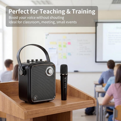 70W Voice Amplifier with UHF Wireless Handheld Microphone & Bluetooth 5.3