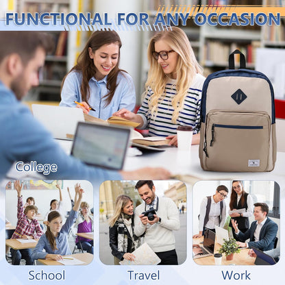 School Backpack for Kids,Lightweight Water Resistant Work Travel Backpack for Women Men Teens VONXURY