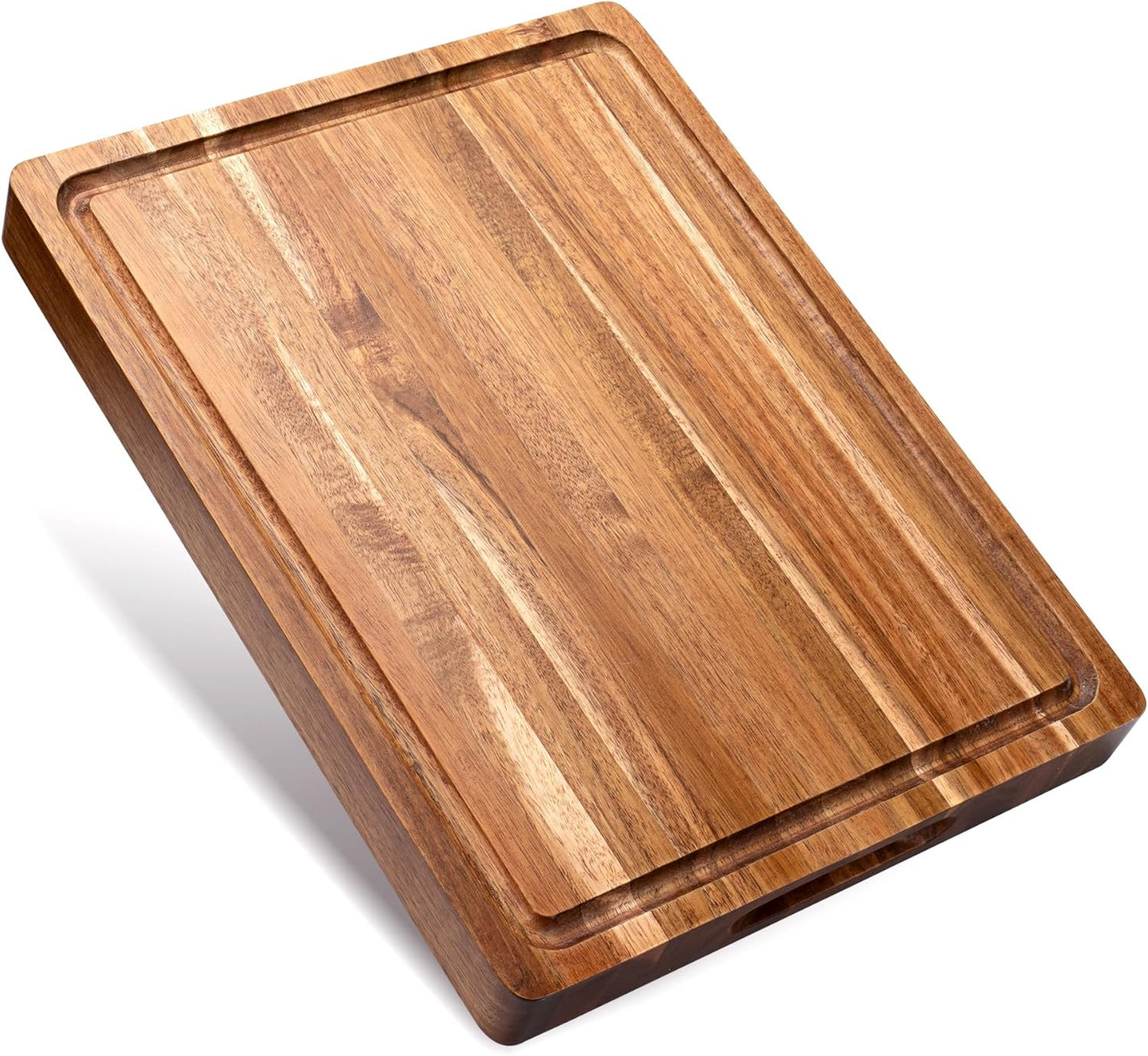 Bamboo Cutting Board Set of 3, Cutting Boards for Kitchen with Juice Groove, Bamboo Chopping Board Set, Serving Board Set for Meat, Fruit Vegetable and Cheese