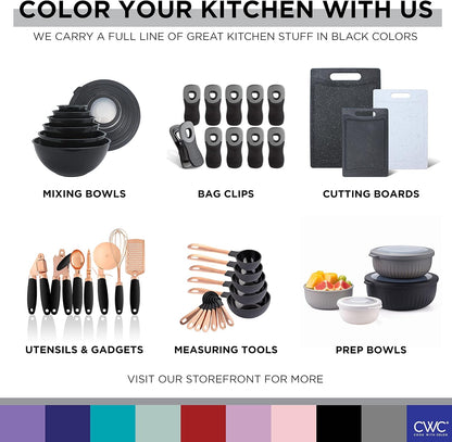 COOK WITH COLOR Prep Bowls with Lids- 8 Piece Nesting Plastic Small Mixing Bowl Set with Lids (Teal Ombre)