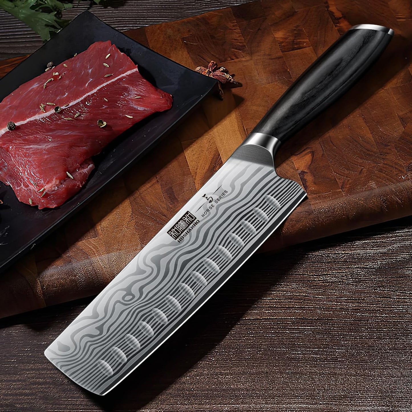 HOSHANHO Fillet Knife 7 Inch, Razor Sharp Boning Knife for Meat Poultry Chicken Cutting, Japanese High Carbon Powder Steel Fish Knife with Flexible Blade and Pakkawood Handle