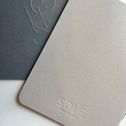 SOLE PAPER CO. Embossed Vow Books, His & Her Unisex, Vow Renwal, Bride & Groom, Wedding Vow Books, Couples Books, Hand Crafted Modern Books (Vellum)