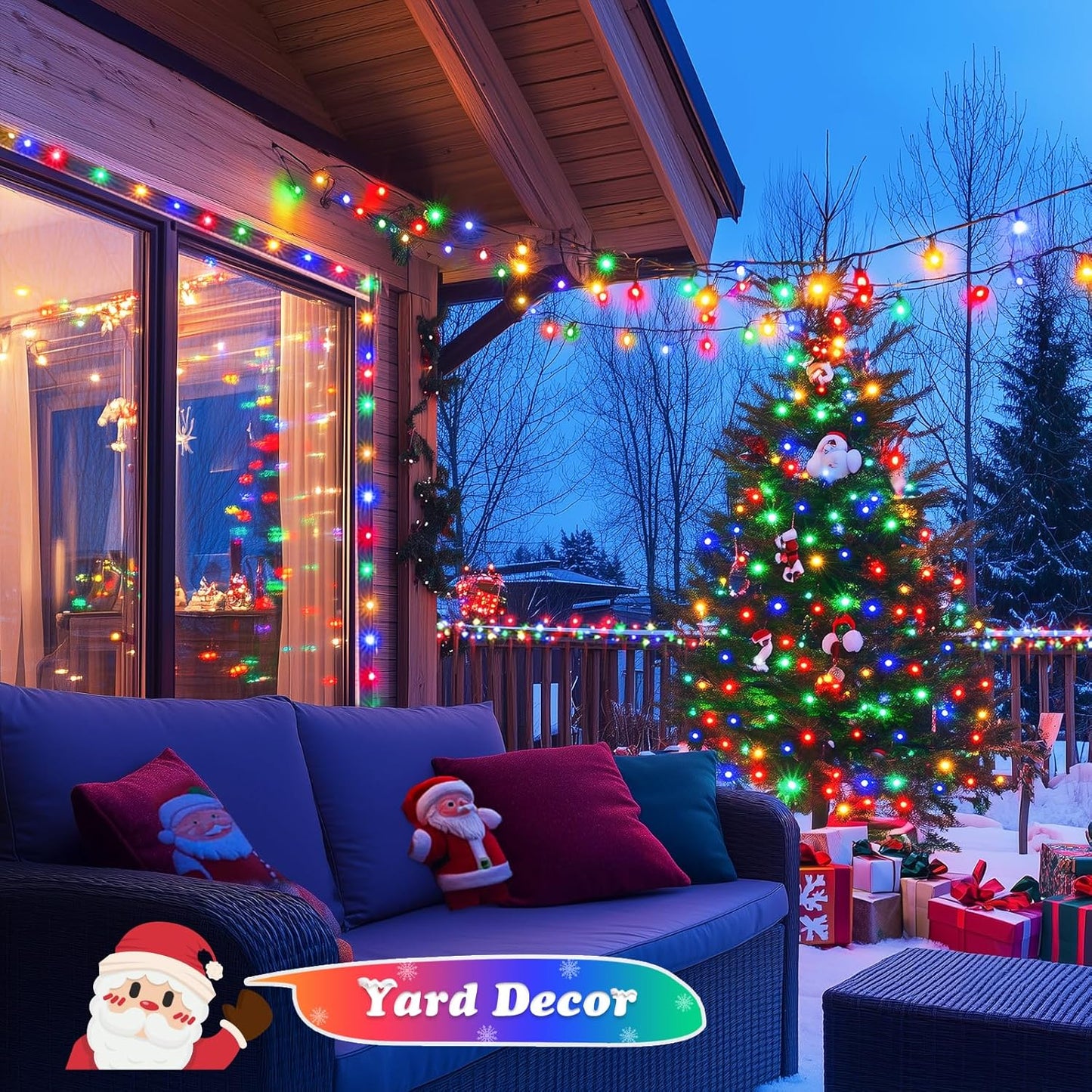 JMEXSUSS 66ft 200 LED Halloween Lights Outdoor, Orange String Lights Clear Wire, 8 Modes Orange Halloween Christmas String Lights Plug in for Tree Indoor Patio Garden Thanksgiving Decorations