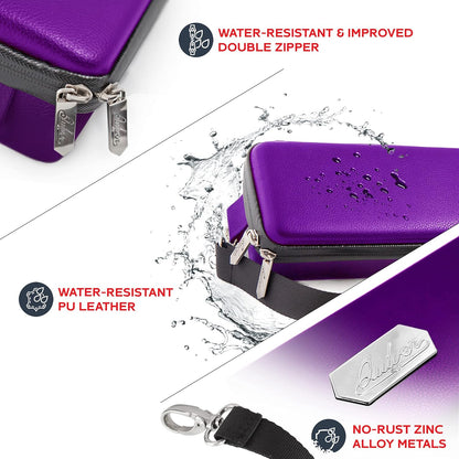 Pink Bolt Card Carrying Case - Playing Card Case Deck Box Storage, Compatible with TCG, Magic: the Gathering Commander MTG, YuGiOh & other Trading Cards (+ 100 Apollo Sleeves)