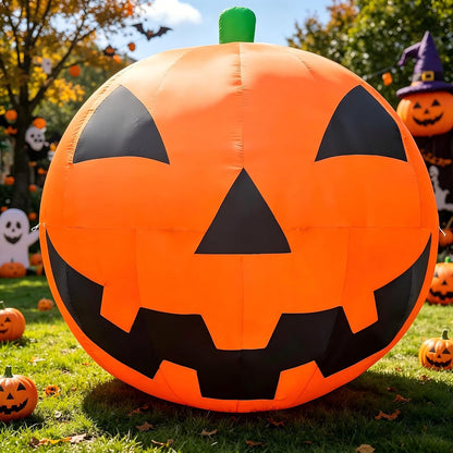 10.2 FT Halloween Giant Inflatable Pumpkin, Blow Up LED Light Pumpkin Halloween Party Supplies, Extra Large Inflatable Pumpkin for Outdoor Yard, Lawn, Garden, Fall Festival Decor& Commercial Use