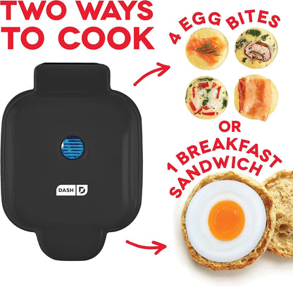 DASH Deluxe Sous Vide Style Egg Bite Maker with Silicone Molds for Breakfast Sandwiches, Healthy Snacks or Desserts, Keto & Paleo Friendly, (1 large, 4 mini) - Aqua