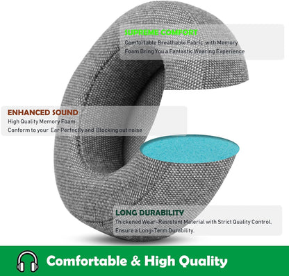 ACCOUTA Durable Replacement Earpads Cushions Compatible with Corsair Virtuoso RGB Wireless SE Gaming Headset Ear Pads with Breathable Fabric Foam