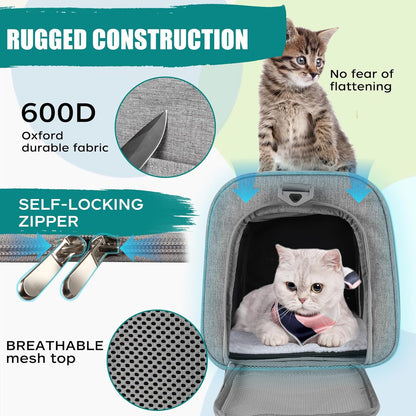 Top tasta Dog Cat Carrier Pet Carriers for Small Medium Large Cats Dogs Carrier Soft Sided Small Puppy Dog Carrier Portable Foldable Airline Approved Dog Cat Travel Carrier Grey Medium