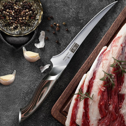 HOSHANHO Fillet Knife 7 Inch, Super Sharp Boning Knife in High Carbon Stainless Steel, Professional Japanese Fish Knife for Meat Poultry Cutting