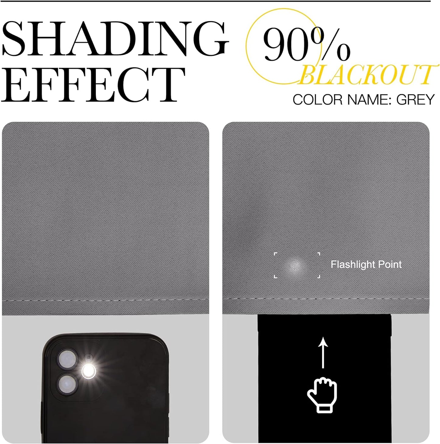 NICETOWN Blackout Curtains 2 Panels for Bedroom- Thermal Insulated Grommet Blackout Curtains 63 Inches Long for Living Room/Kitchen Rideaux occultants (2 Panels, W42 x L63 -Inch,Grey)