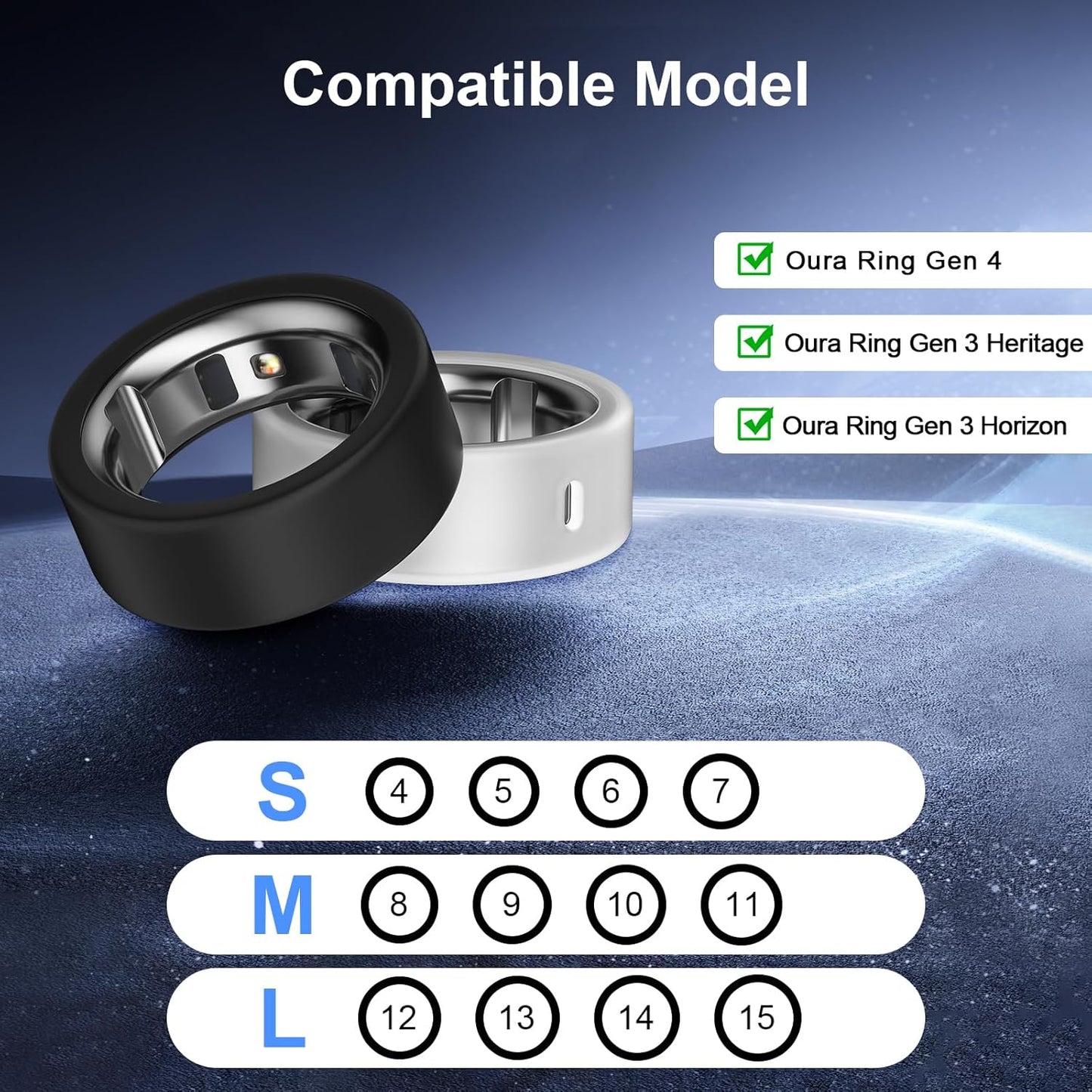 10 Pack Cover Compatible with Oura Ring Gen 4/Oura Ring Gen 3/3 Horizon, Surport Charging with Cover on, Anti-Scratch Elastic Silicone Rings Protector for Men Women Working Out Gym