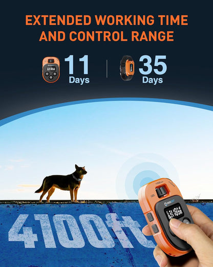 ABBIDOT Shock Collar - 4500ft Dog Training Collar, 178 Levels Dog Shock Collar, E-clicker, Waterproof Remote & Collar, Night Light E Collar for Small Medium Large Dogs (Black, 1 Collar)