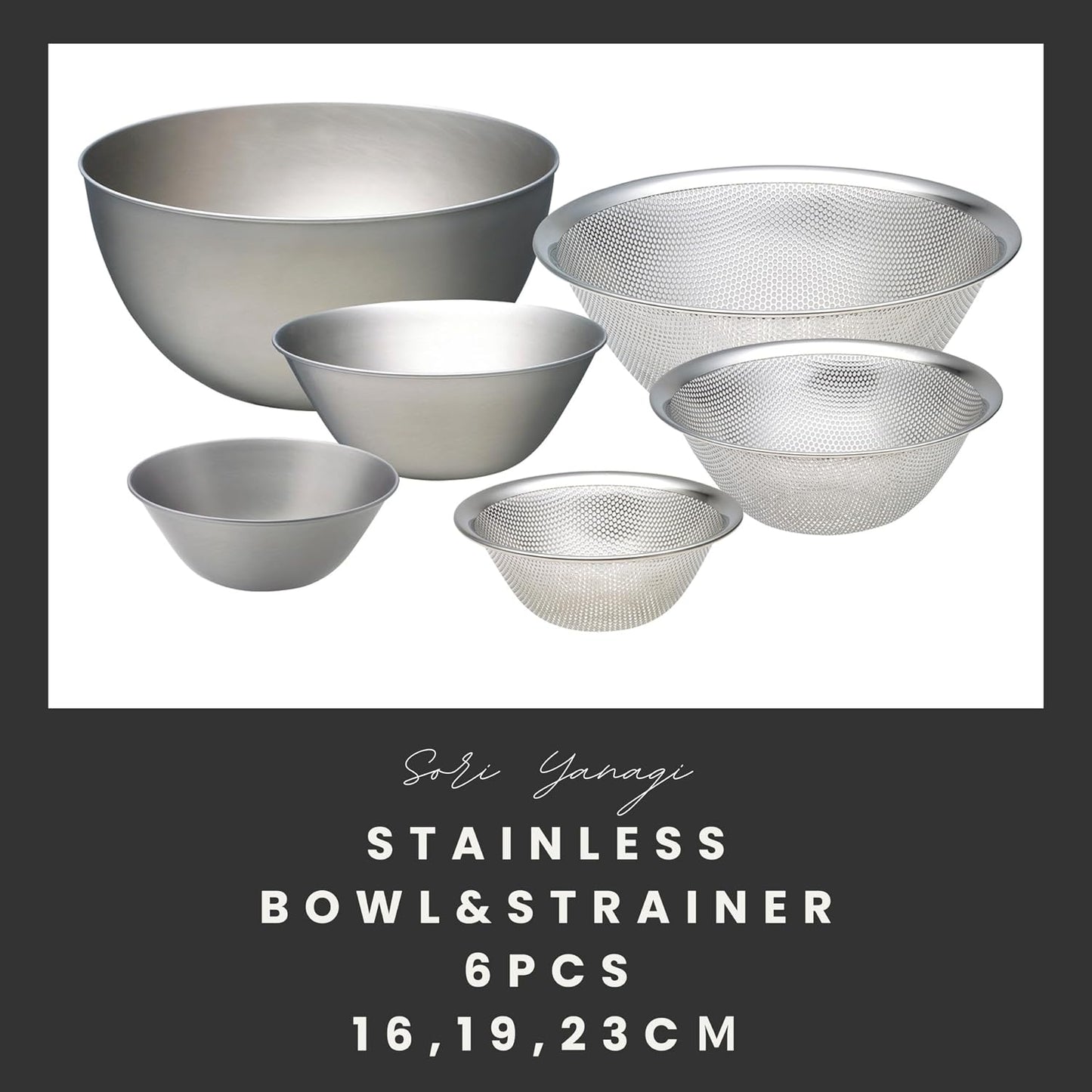 Stainless Steel Mixing Bowls and Strainers Set | 6-Piece Kitchen Prep Set