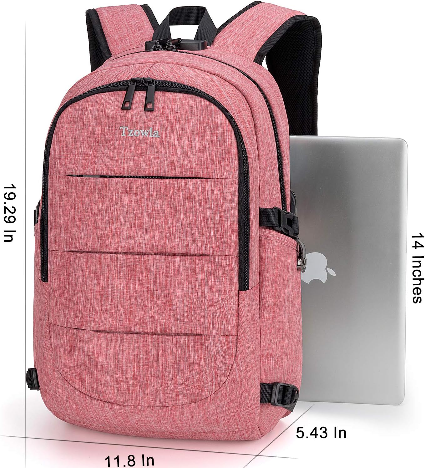 Tzowla Laptop Travel Slim School Backpack Water Resistant Anti-Theft Bag with USB Charging Port and Lock 15.6 Inch Computer Business Backpacks for Men Women College Student Gift,Bookbag Casual Daypack