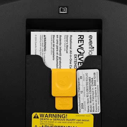 Evenflo Gold Revolve360 Extend All-in-One Rotational Car Seat with SensorSafe - Onyx