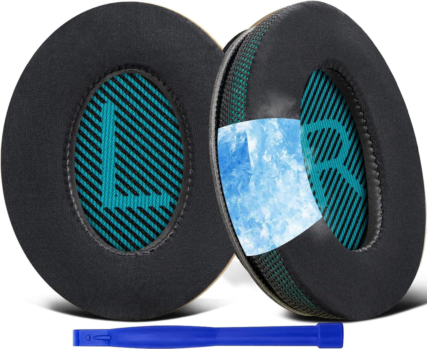 SoloWIT Earpads Cushions for Bose Headphones, Replacement Ear Pads for Bose QuietComfort 15 QC15 QC25 QC2 QC35/Ae2 Ae2i Ae2w/SoundTrue & SoundLink Around-Ear Series - QC25 PL Black&Blue