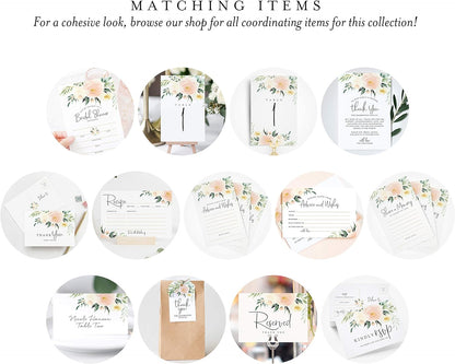 Bliss Collections Thank You Cards - Cards for Weddings, Receptions, Bridal Showers, Baby Showers, Graduations, Special (Rustic Greenery - 25 pieces)