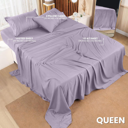 Utopia Bedding Queen Bed Sheet Set - 4 Piece Bedding - Soft Brushed Microfiber Fabric - Shrinkage & Fade Resistant - Easy Care (White)