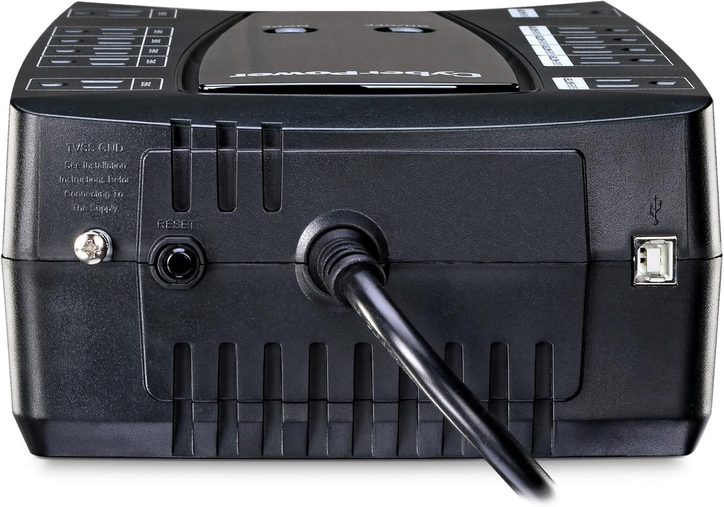CyberPower AVRG900LCD Intelligent LCD UPS System, 900VA/480W, 12 Outlets, AVR, Compact