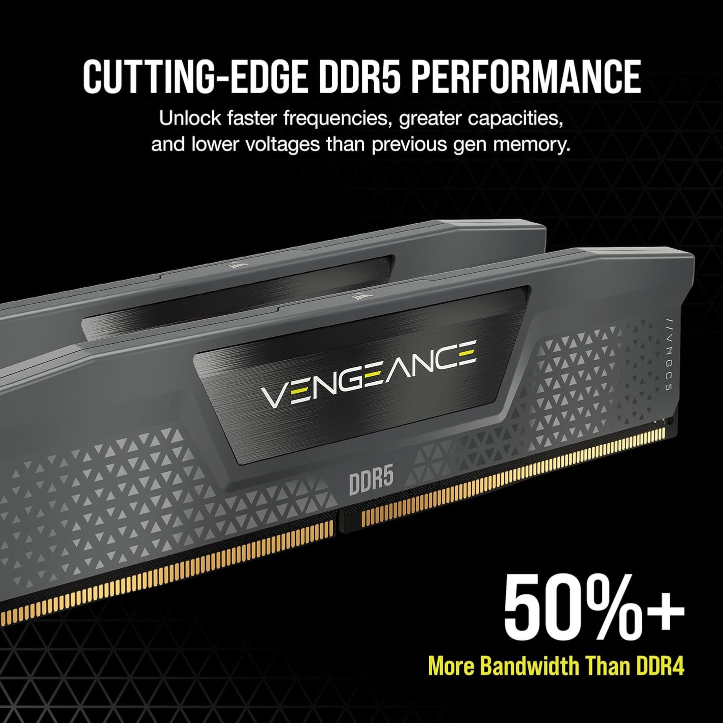 CORSAIR Vengeance DDR5 RAM 96GB (2x48GB) 6000MHz CL36-44-44-96 1.4V AMD Expo Intel XMP 3.0 Desktop Computer Memory – Gray (CMK96GX5M2E6000Z36)
