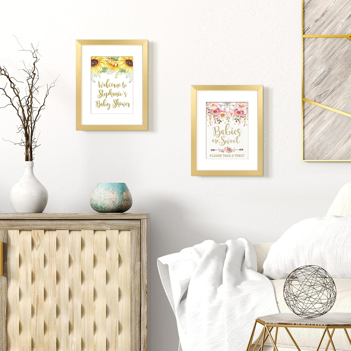 upsimples 11x14 Picture Frame, Display Pictures 8x10 with Mat or 11x14 Without Mat, Wall Hanging Photo Frames, Black
