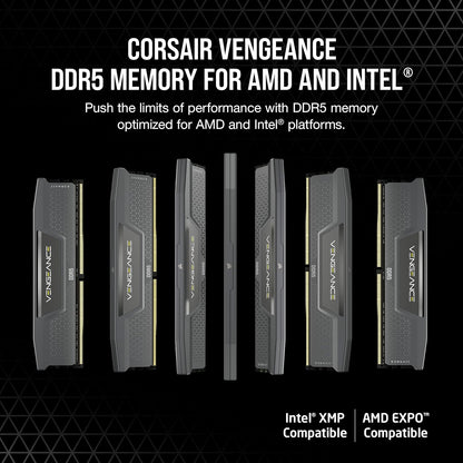CORSAIR Vengeance DDR5 RAM 96GB (2x48GB) 6000MHz CL36-44-44-96 1.4V AMD Expo Intel XMP 3.0 Desktop Computer Memory – Gray (CMK96GX5M2E6000Z36)
