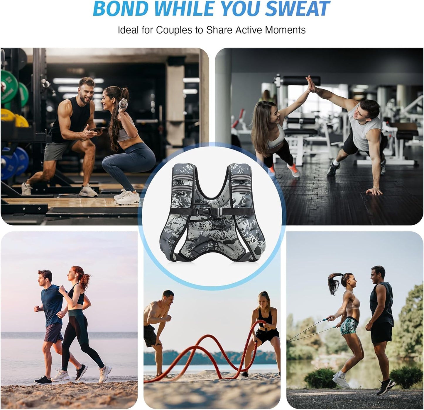 ZELUS Weighted Vest, 6lb/8lb/12lb/16lb/20lb/25lb/30lb Weight Vest with Reflective Stripe for Workout, Strength Training, Running, Fitness, Muscle Building, Weight Loss, Weightlifting