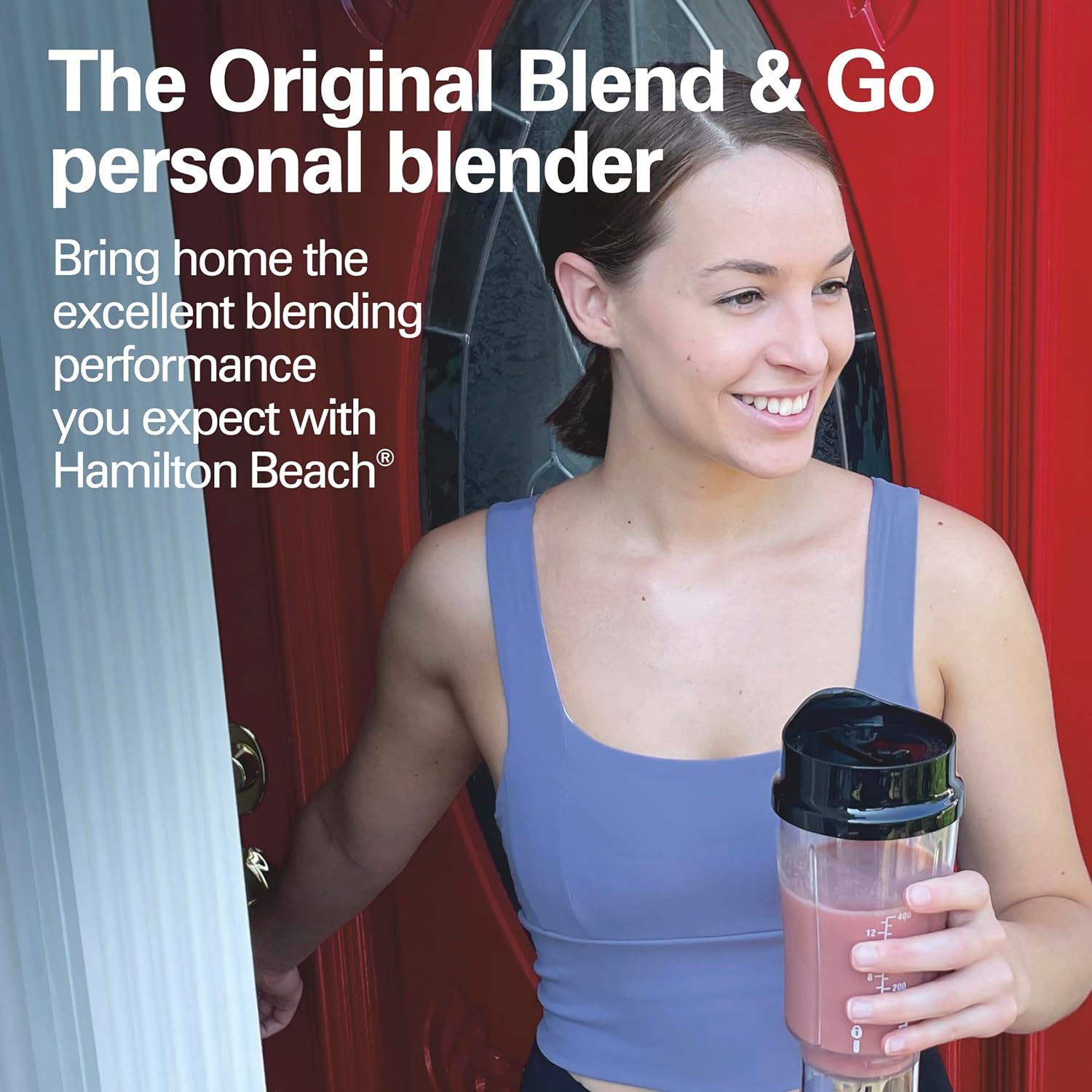 Personal Blender for Smoothies & Shakes with 14 oz Travel Cup and Lid – Compact Electric Blender with Stainless Steel Blades, One-Touch Blending, BPA-Free (Black) - PuriLite