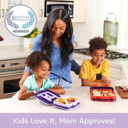 Bentgo Kids Prints (Unicorn) - Leak-Proof, 5-Compartment Bento-Style Kids Lunch Box - Ideal Portion Sizes for Ages 3 to 7 - BPA-Free and Food-Safe Materials