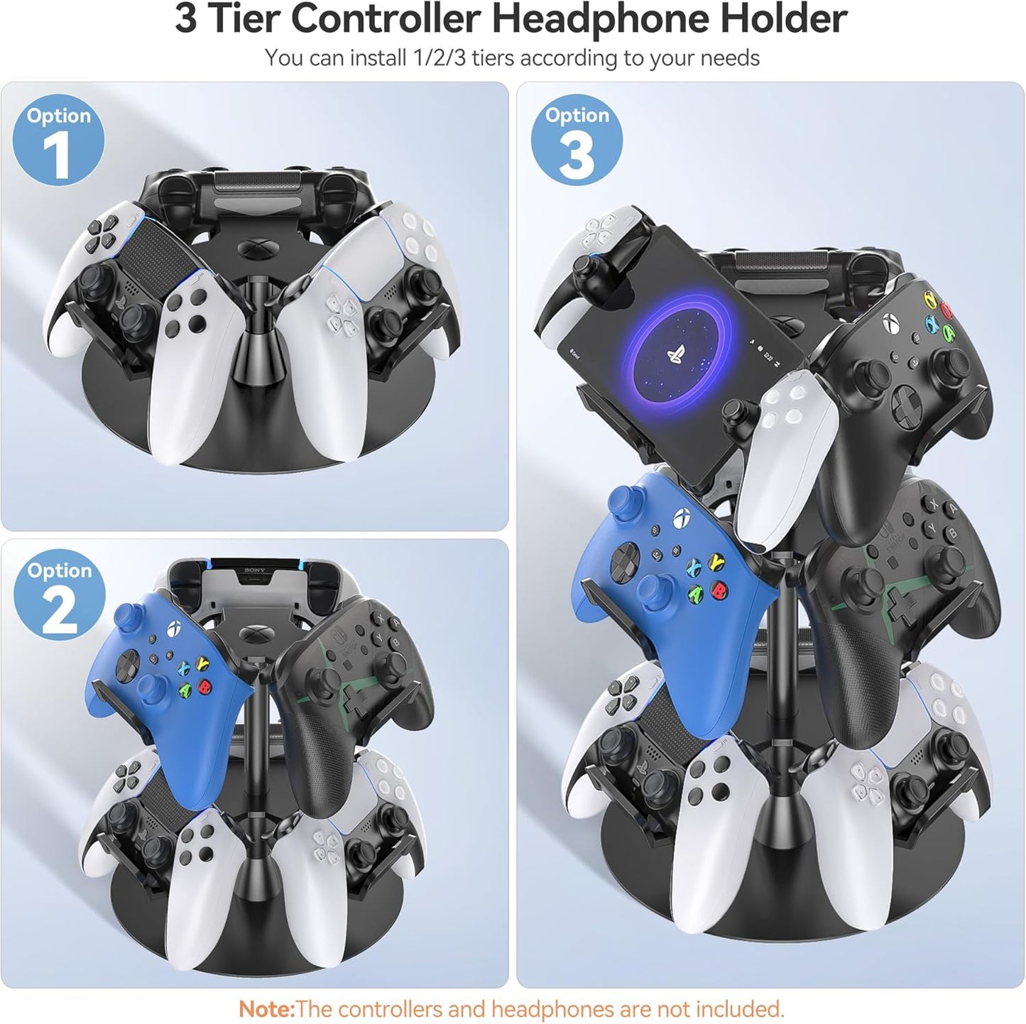 Purilite Select 4-Tier Gaming Headphone & Controller Stand