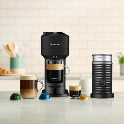Nespresso Vertuo Next Coffee and Espresso Machine by Breville with Aeroccino Milk Frother - Light Grey