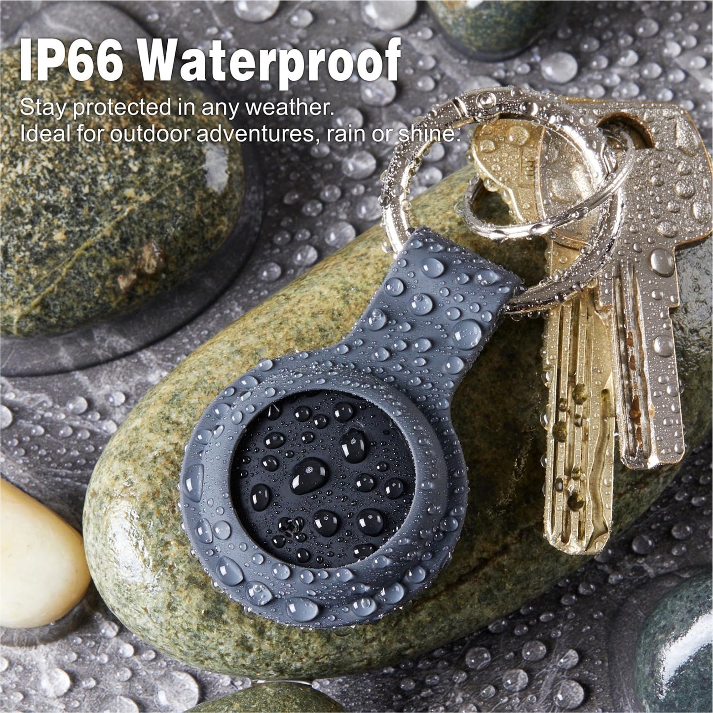 Reyke GPS Tracker Android, Air Smart Tag Compatible with Google Find My (Android Only), Key Finder for Keys, Luggage, Suitcase, Wallet, IP66 Waterproof, 4 Pack