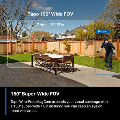 TP-Link Tapo Solar-Powered Security Camera Kit, 2K Wireless Battery Camera w/Solar Panel Base, Smart Person Detection, SD/Cloud Storage, Spotlight Color Night Vision, No Hub Needed (Tapo C410 KIT)