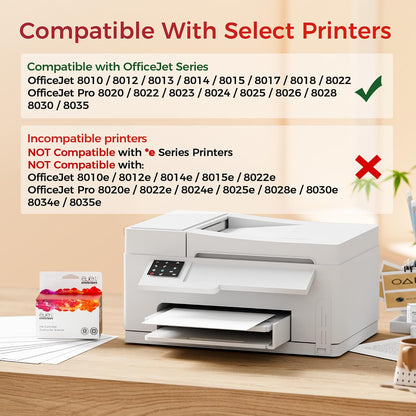 ejet 910XL Ink Replacement for HP 910XL Ink Cartridges Combo Pack with HP 910 Ink HP910XL HP910 Work for OfficeJet Pro 8020 8025 8028 8035 OfficeJet 8010 8015 8018 8022 Printers, Black and Color