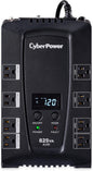 CyberPower CP825AVRLCD Intelligent LCD UPS System, 825VA/450W, 8 Outlets, AVR, Compact