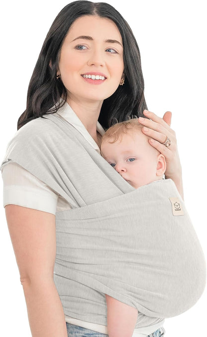 KeaBabies Baby Wrap Carrier - All in 1 Original Baby Carrier Newborn To Toddler Sling, Easy to Wear, Hands Free Bonding, Lightweight, Breathable Infant Wraps (Trendy Black)